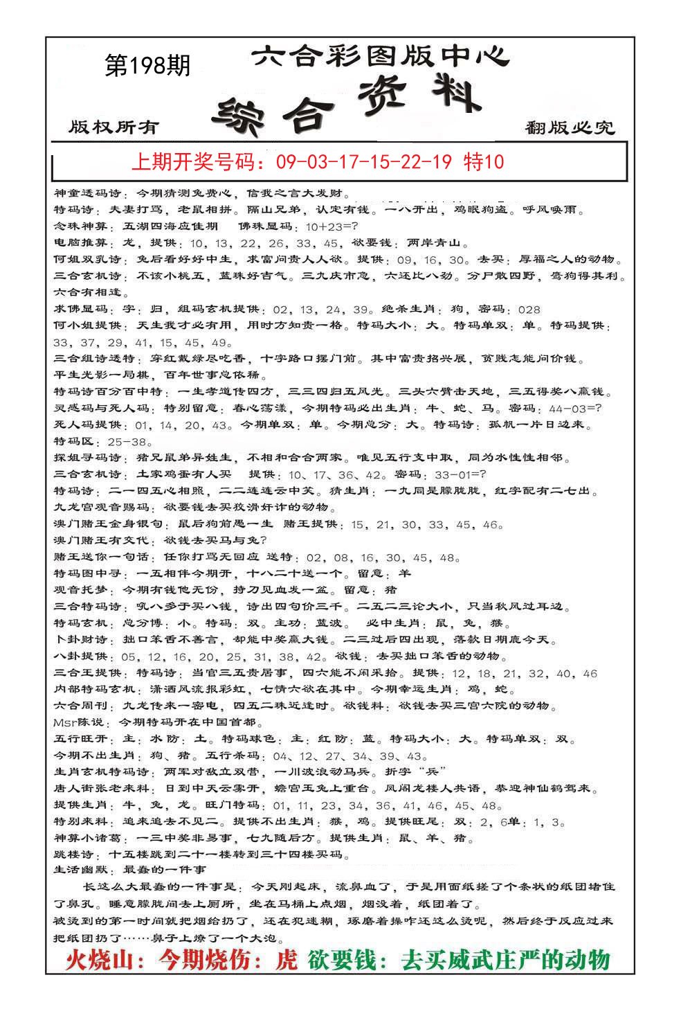 2024198期内部综合资料