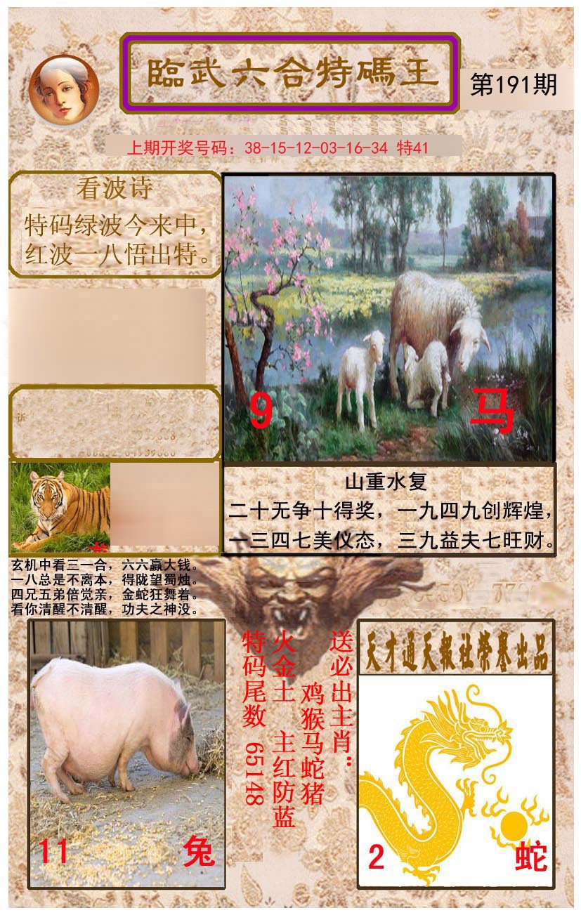 2024191期临武六合特码王