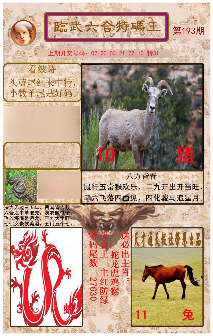 2024193期临武六合特码王