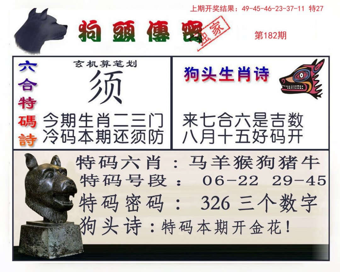 2024182期狗头传密