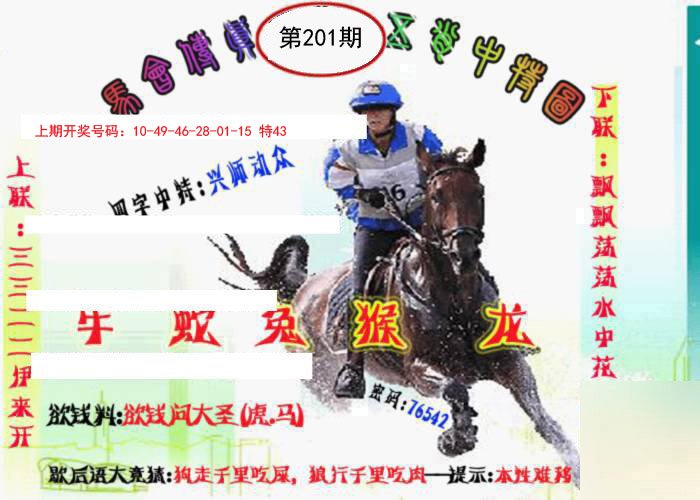 2024201期马会传真-五肖料