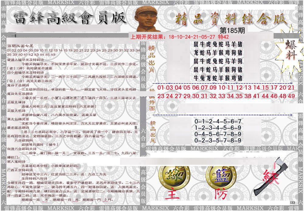 2024185期雷锋资料综合版