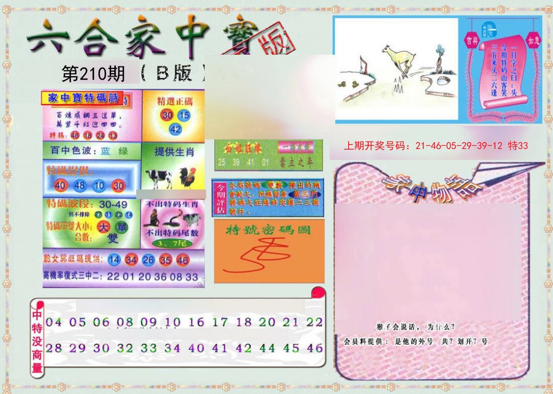 2024210期六合家中宝B