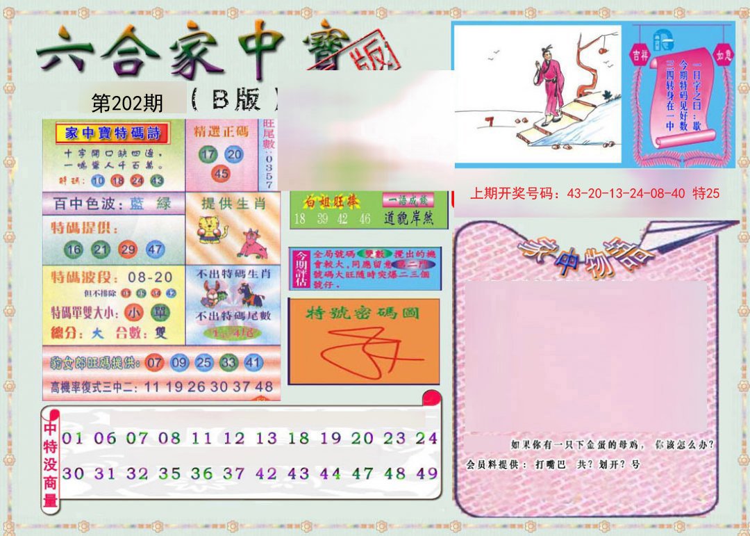 2024202期六合家中宝B