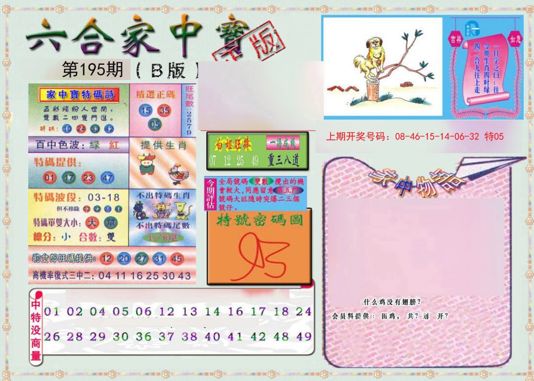2024195期六合家中宝B