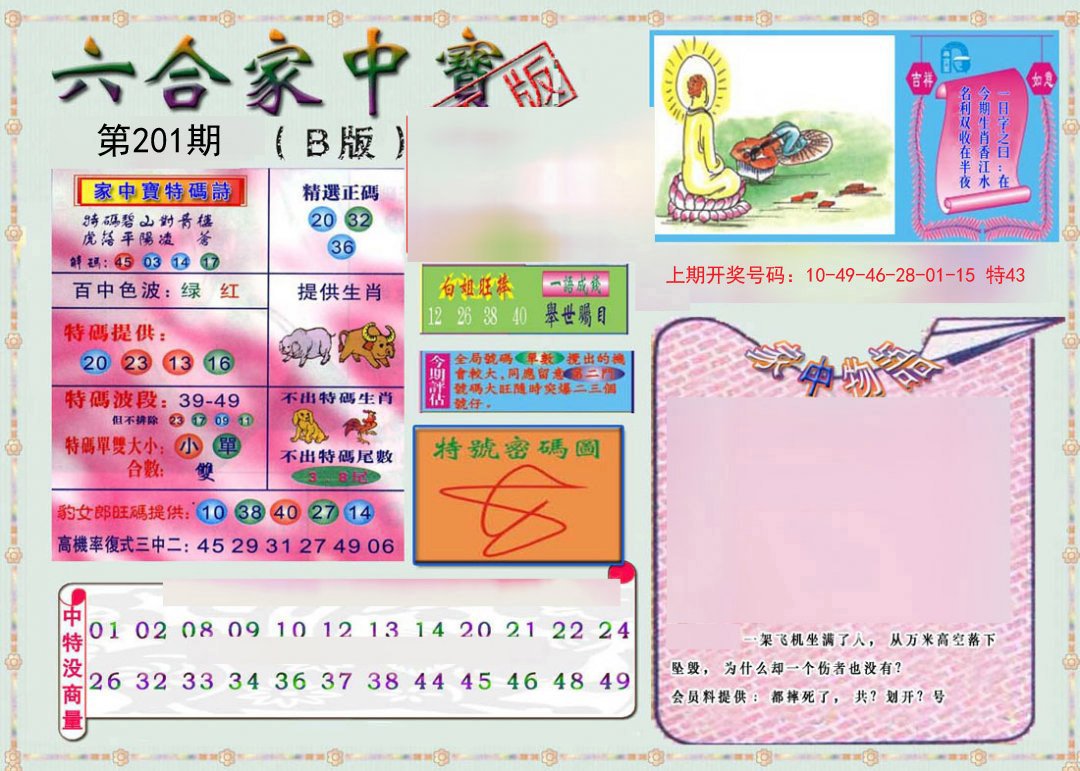 2024201期六合家中宝B