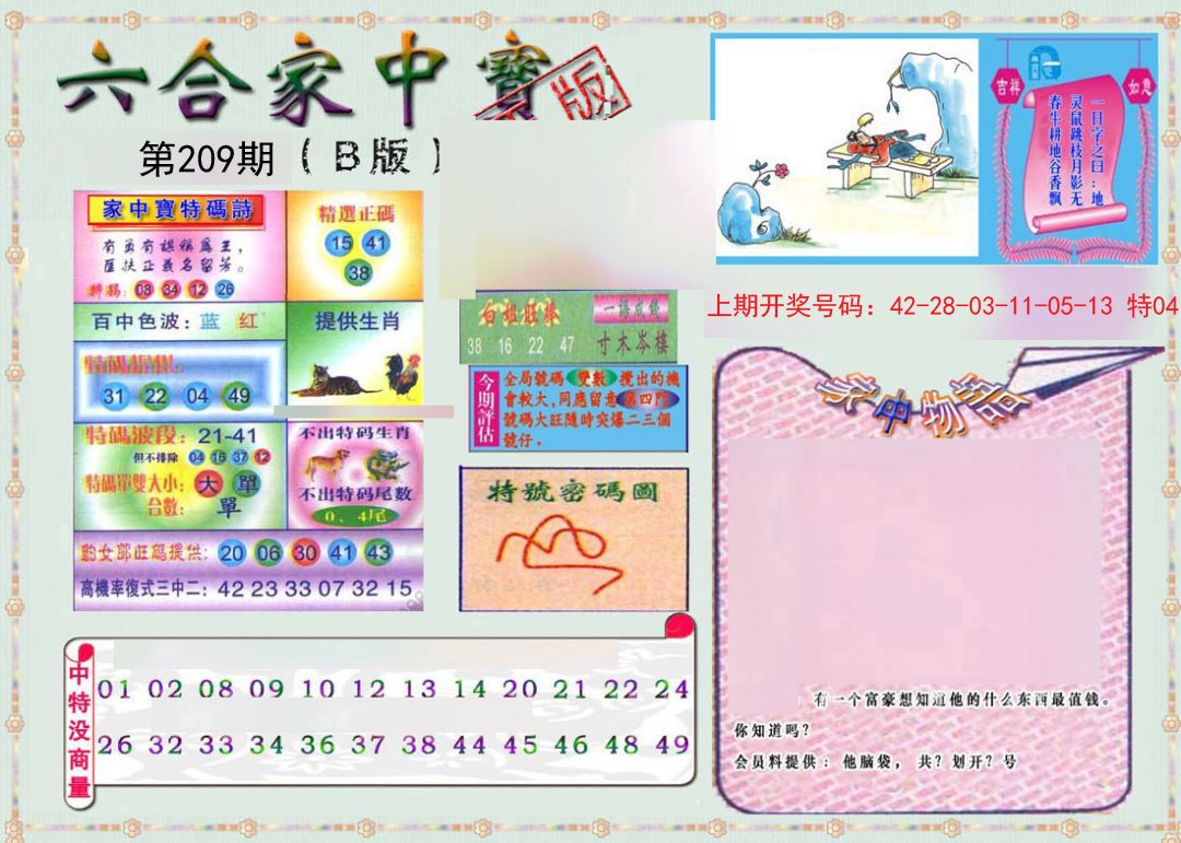 2024209期六合家中宝B