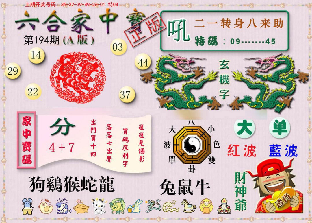2024194期六合家中宝A