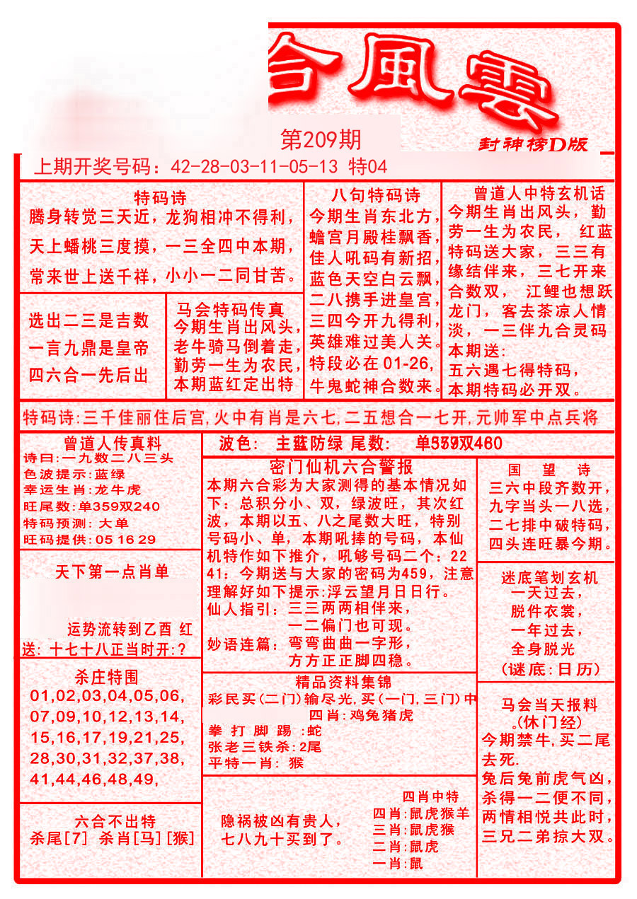 2024209期六合风云A