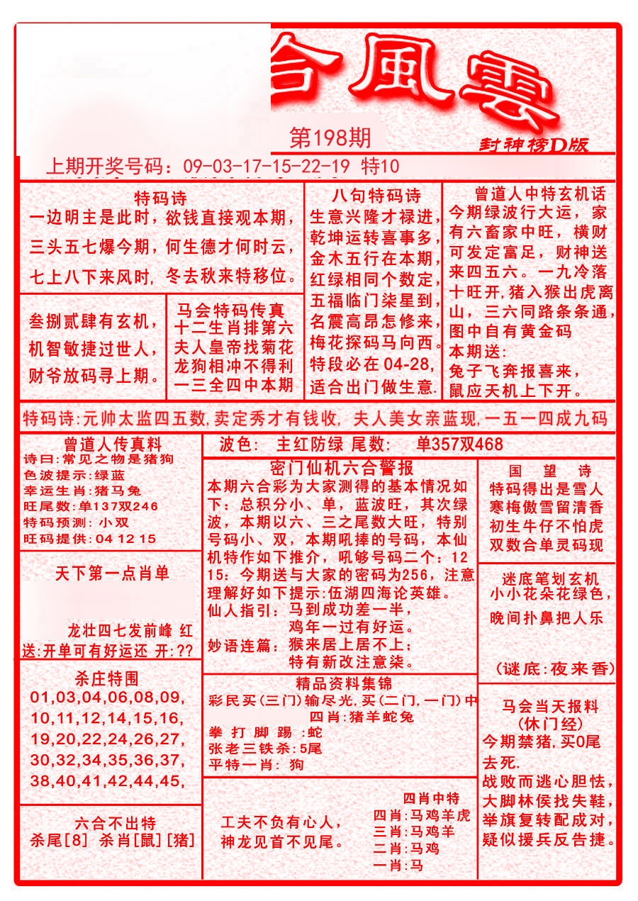 2024198期六合风云A