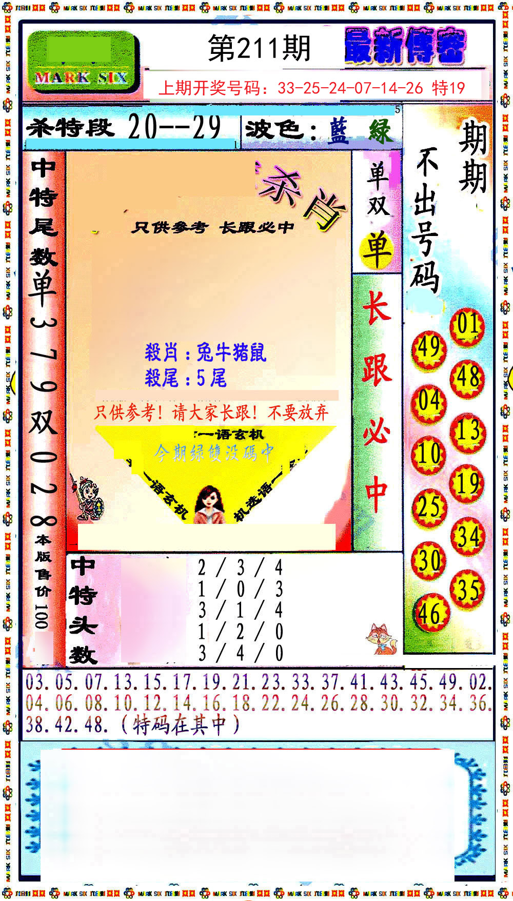 2024211期最新传密绝杀6肖
