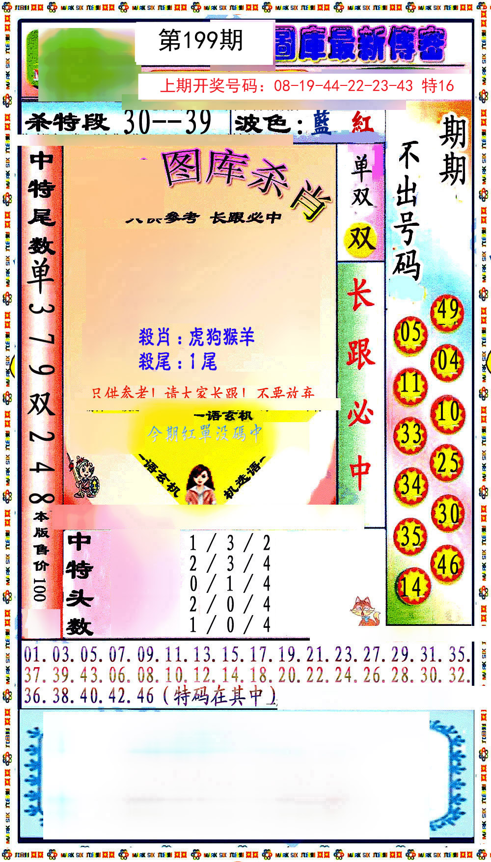 2024199期最新传密绝杀6肖