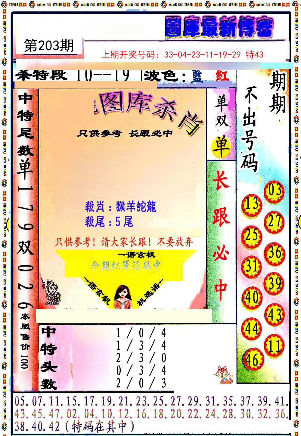 2024203期最新传密绝杀6肖