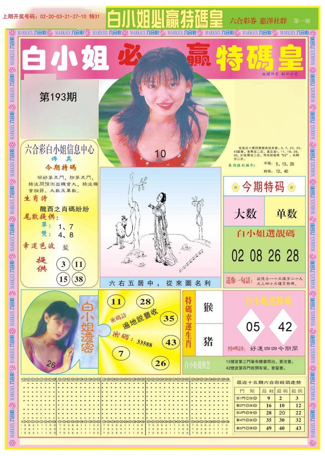 2024193期白小姐必赢A