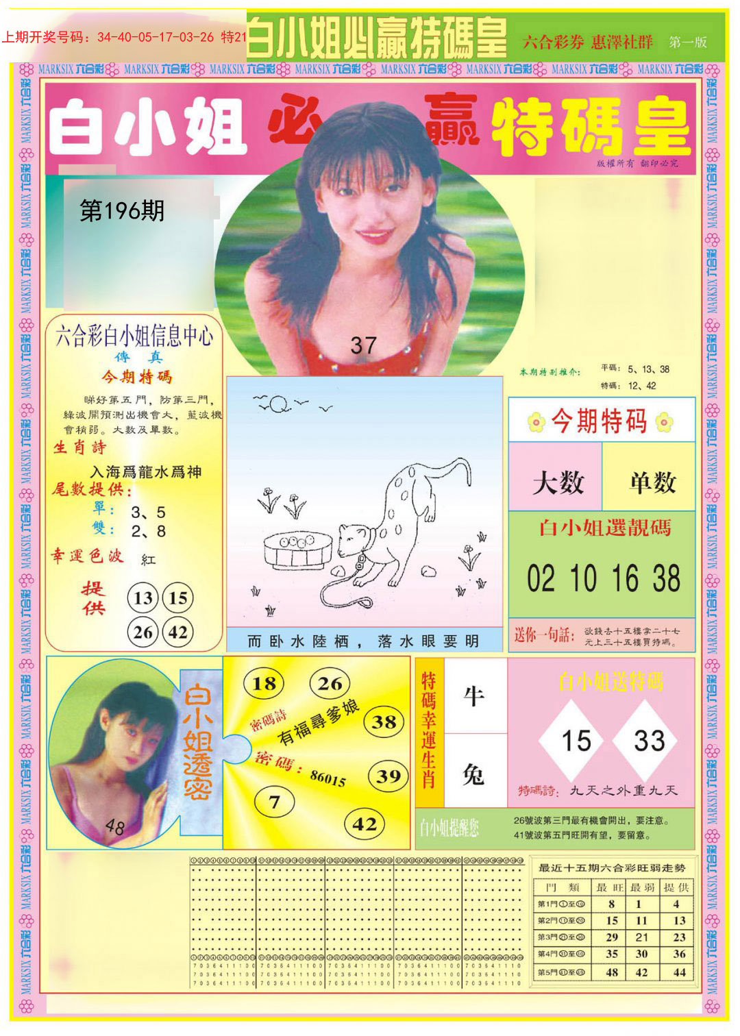 2024196期白小姐必赢A