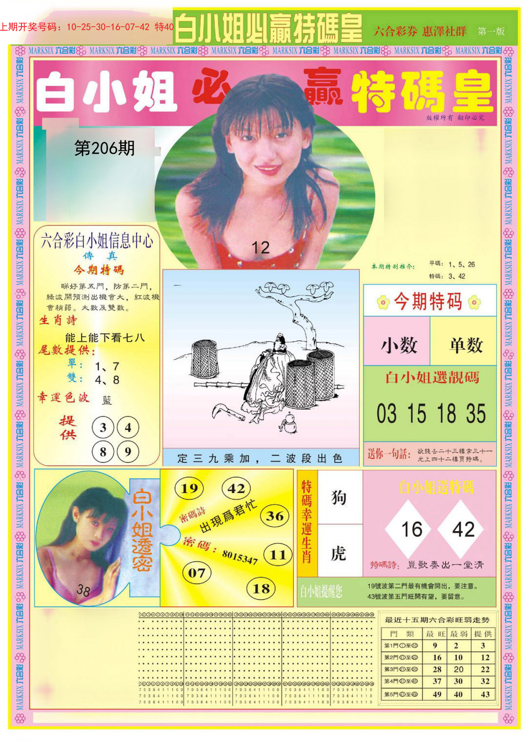 2024206期白小姐必赢A