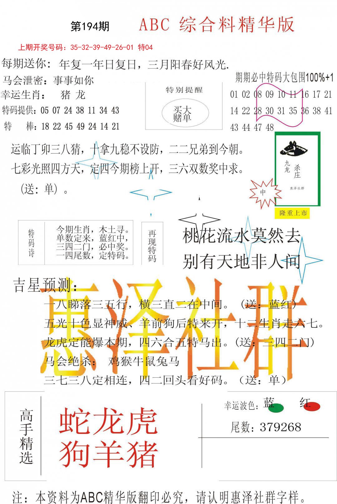 2024194期综合正版资料