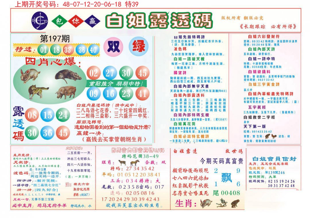 2024197期马会专刊B