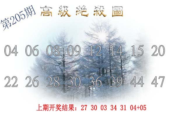 2024205期高级内部绝杀