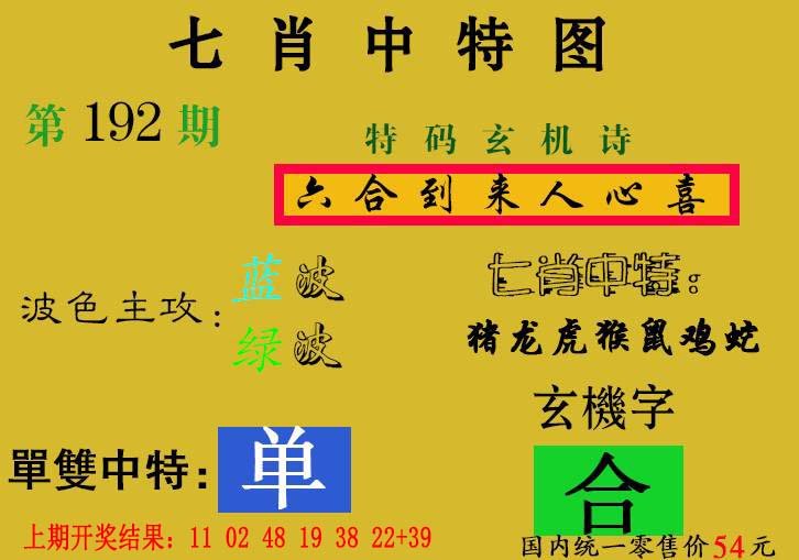 2024192期七肖中特