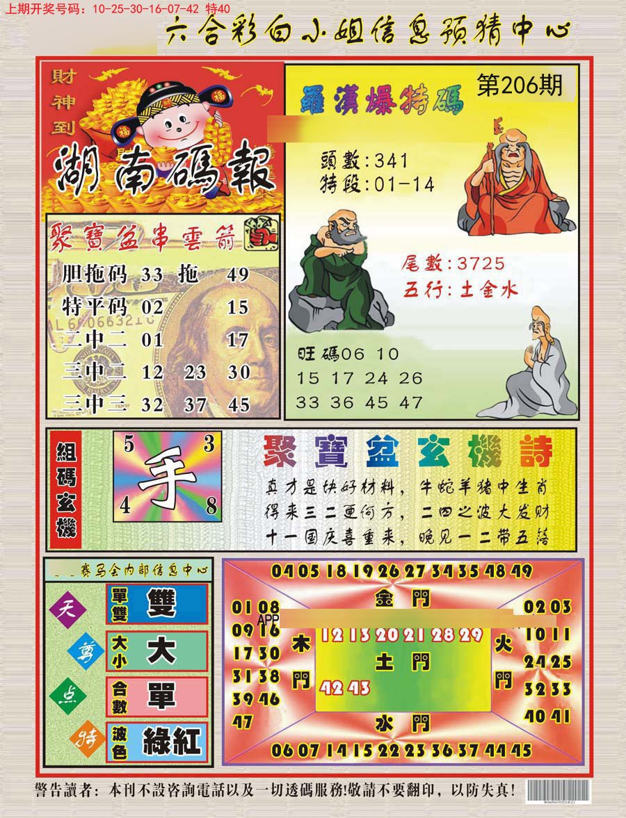 2024206期湖南码报