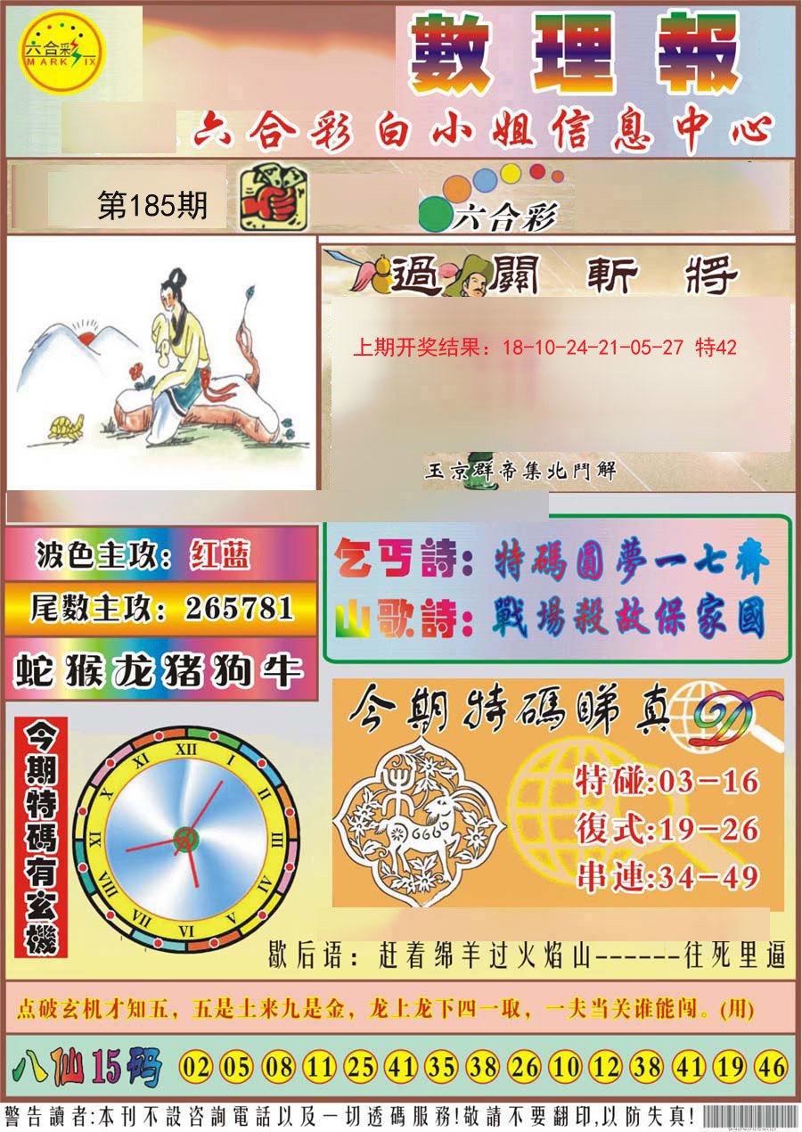 2024185期九龙数理报