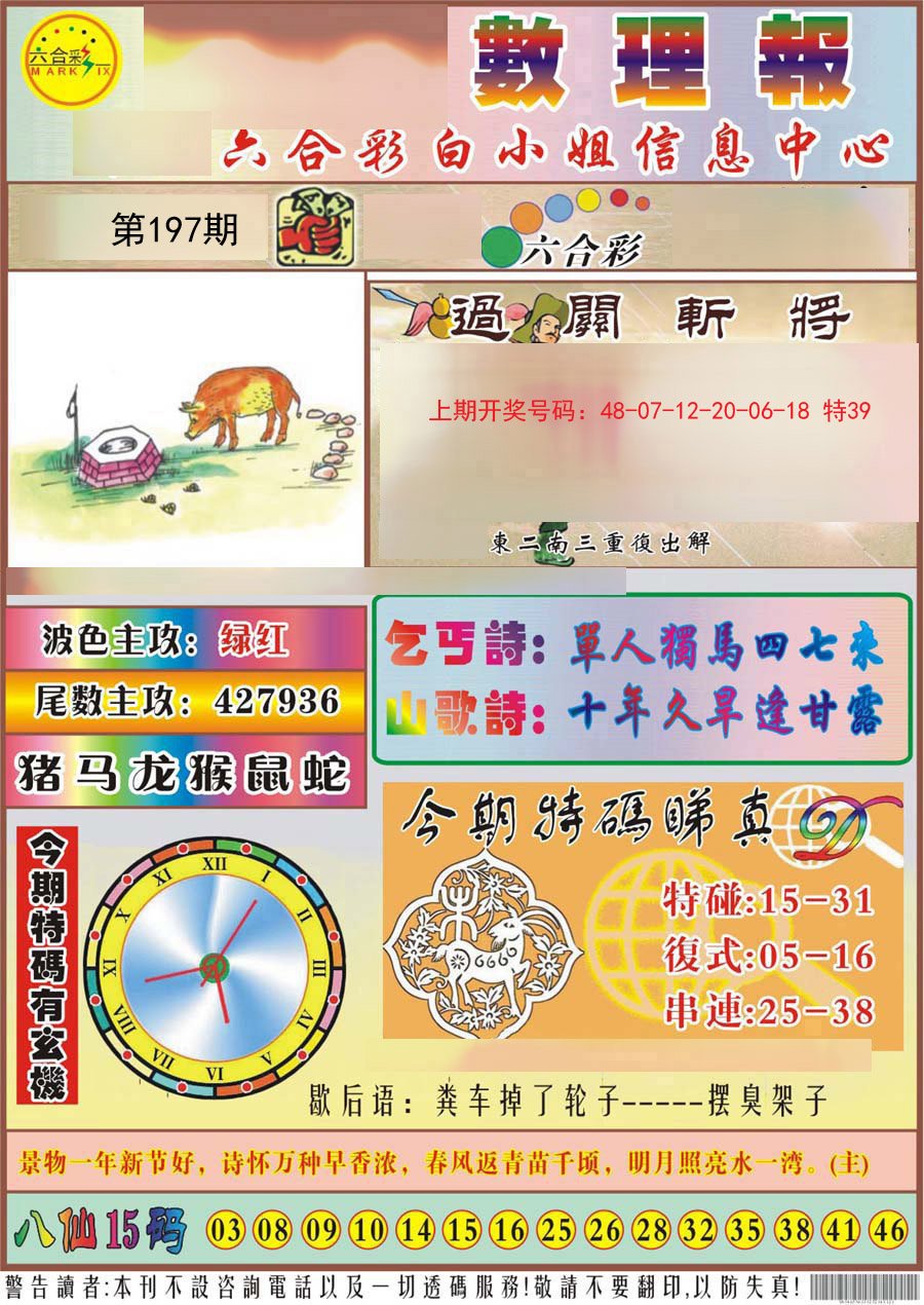 2024197期九龙数理报