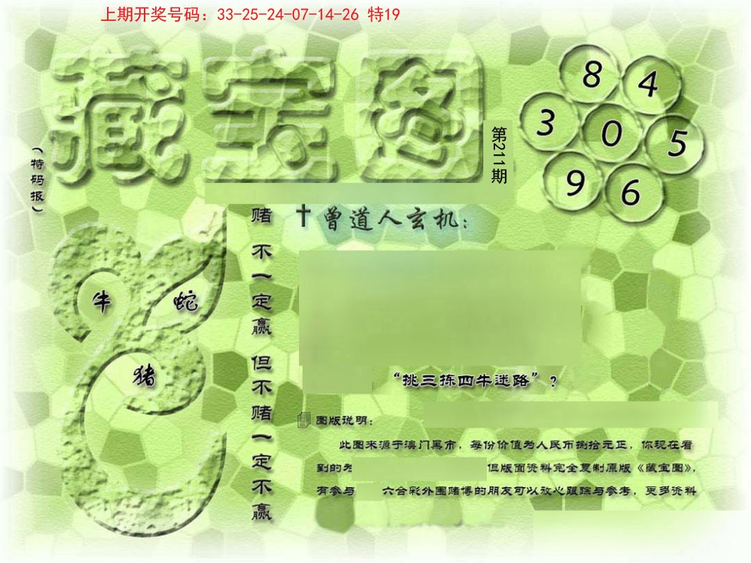 2024211期假新藏宝图