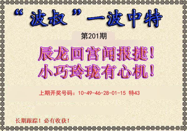 2024201期波叔一波中特