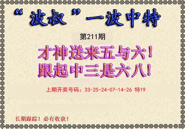 2024211期波叔一波中特