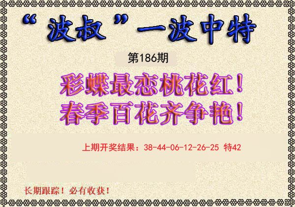 2024186期波叔一波中特
