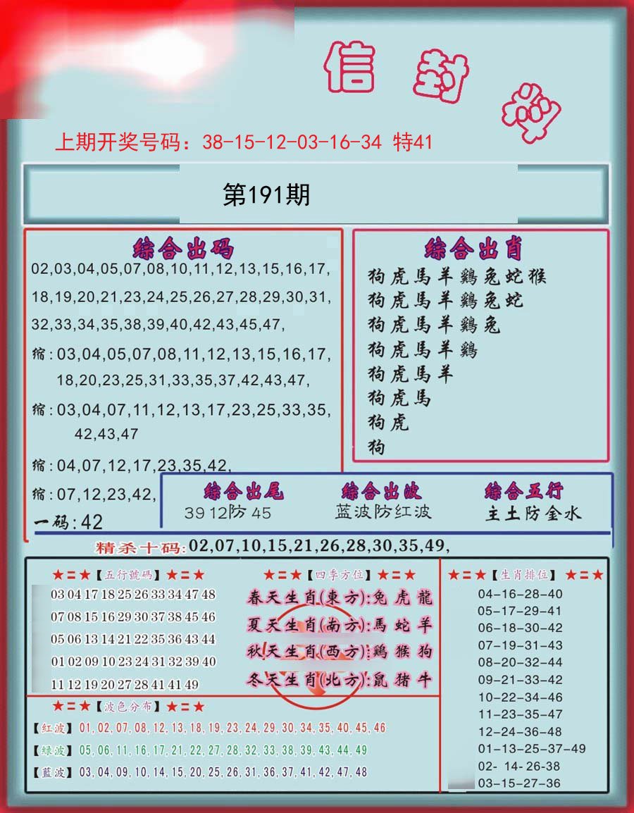 2024191期信封料