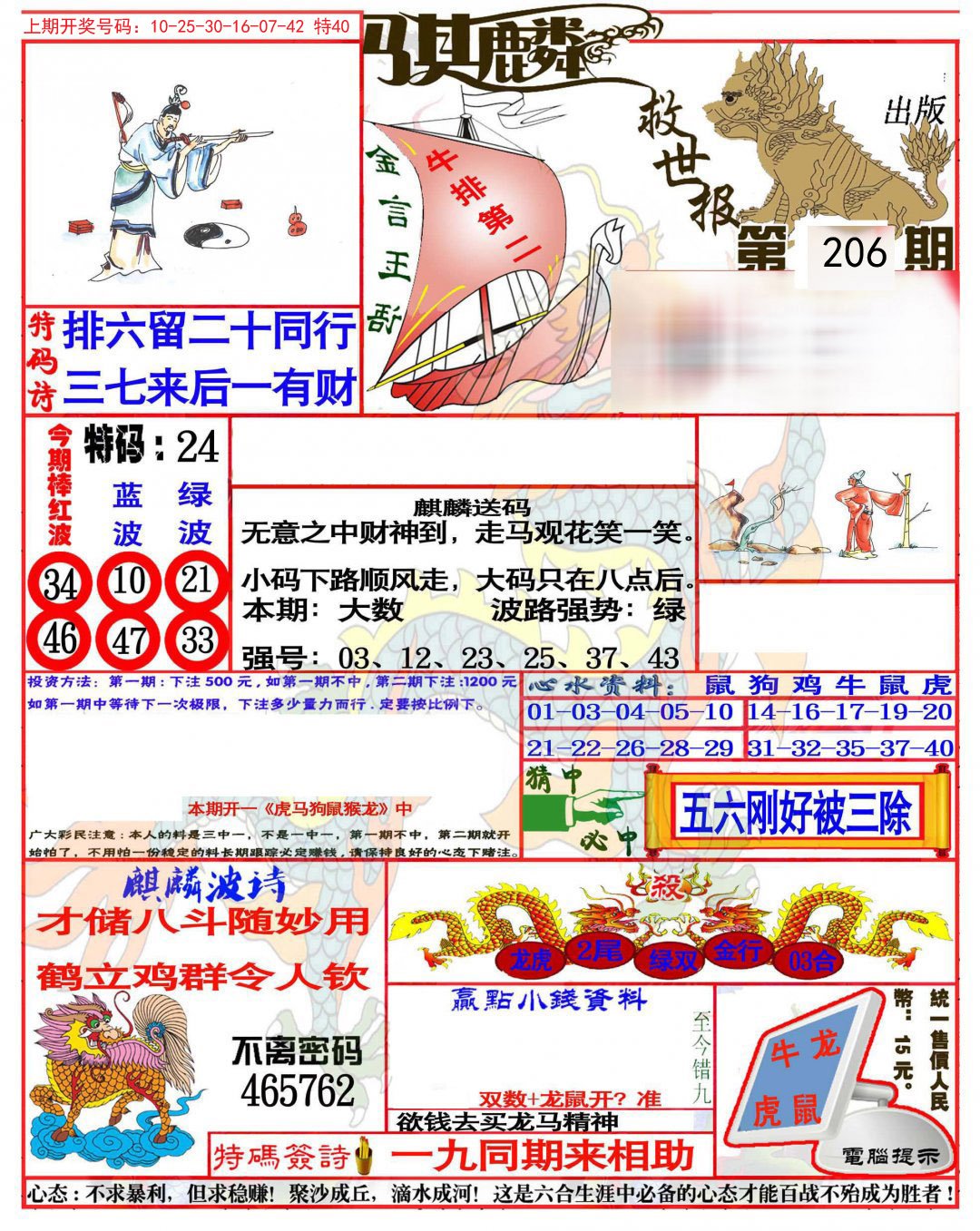 2024206期麒麟救世报(准)