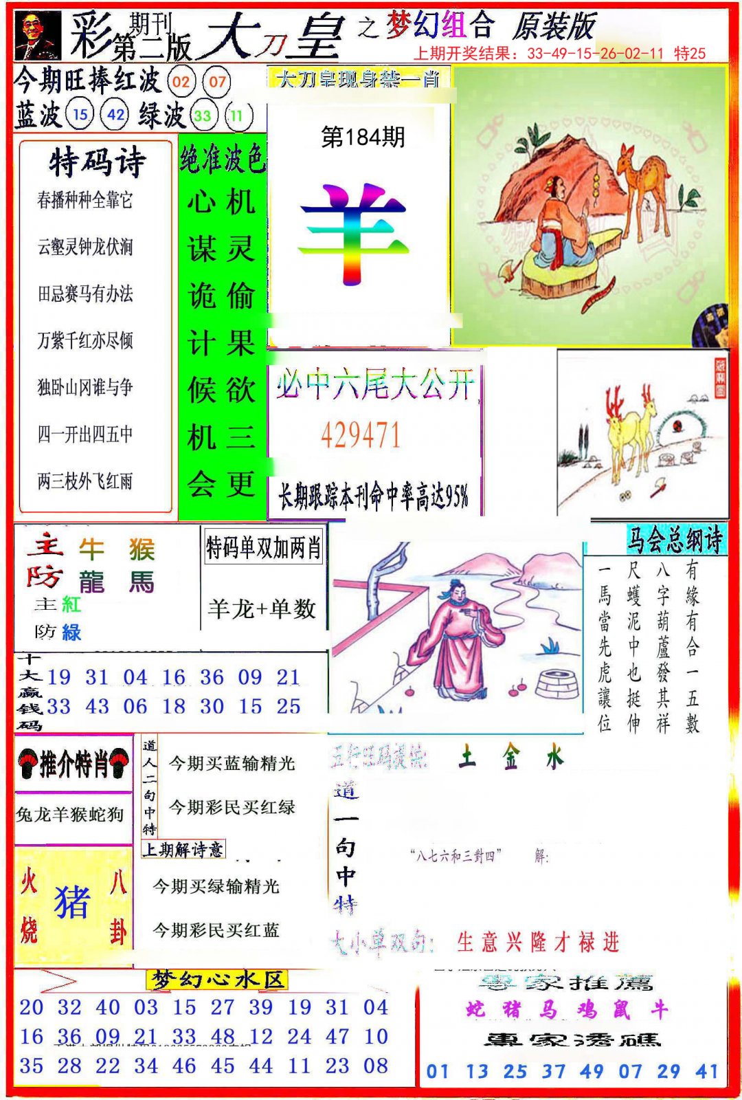 2024184期大刀皇之(梦幻组合)
