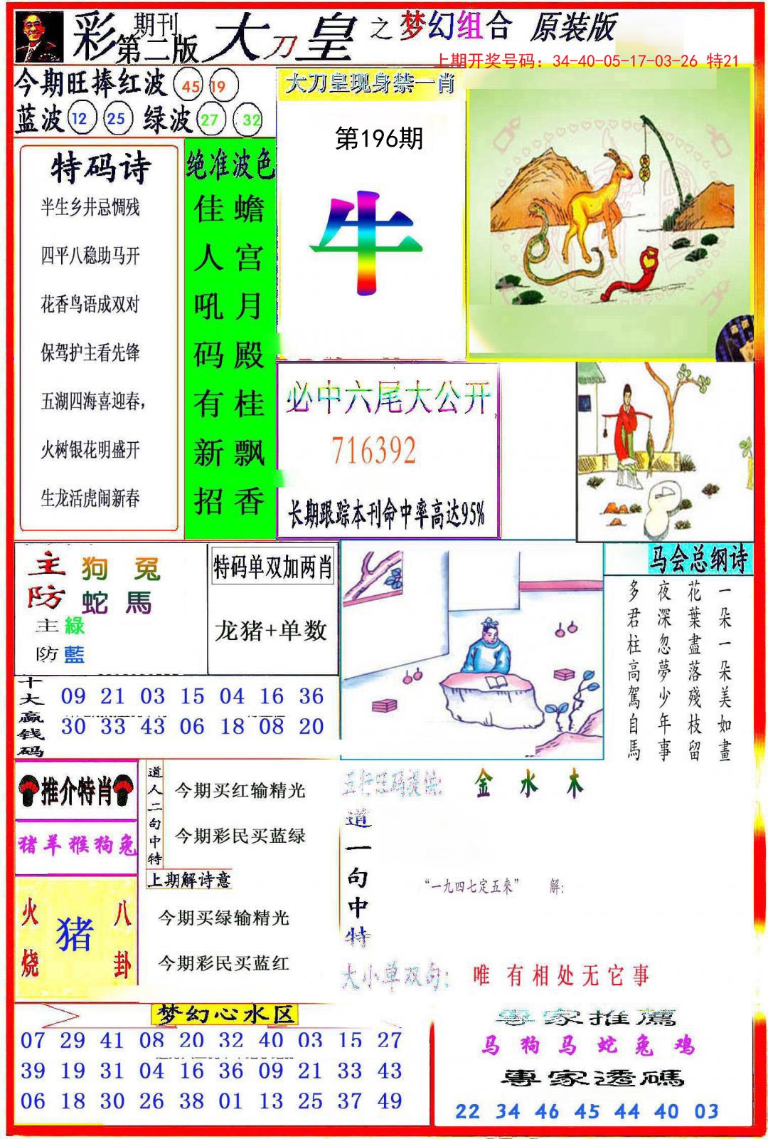2024196期大刀皇之(梦幻组合)