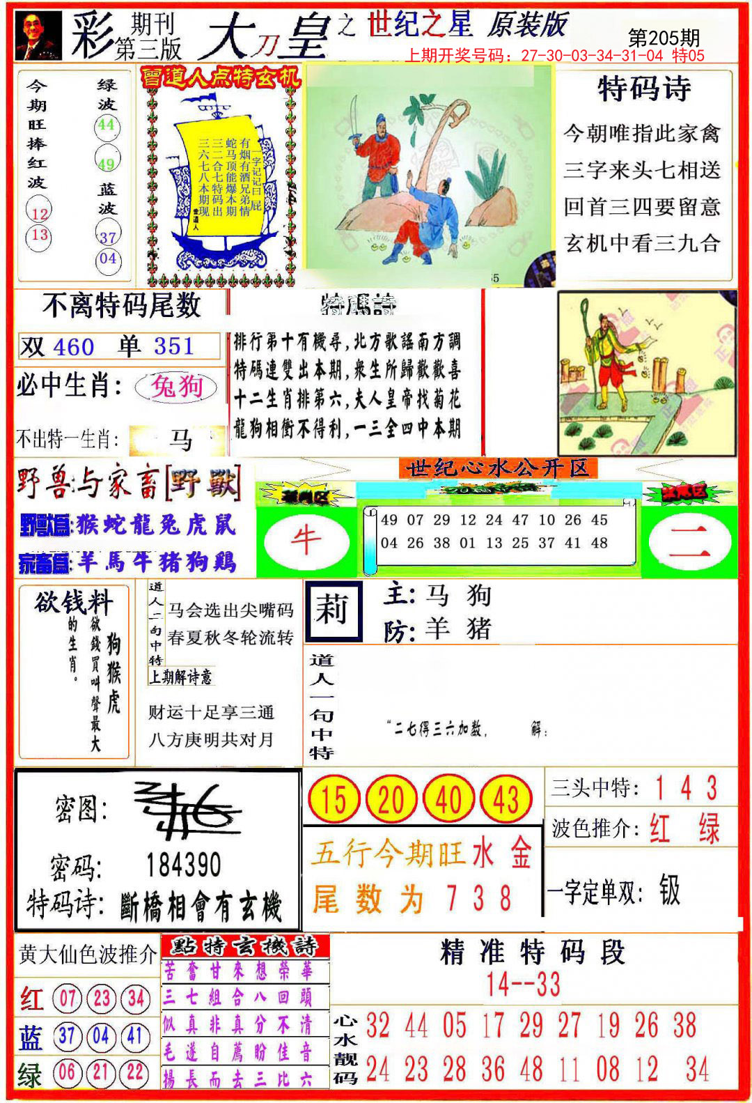 2024205期大刀皇之(世纪之星)