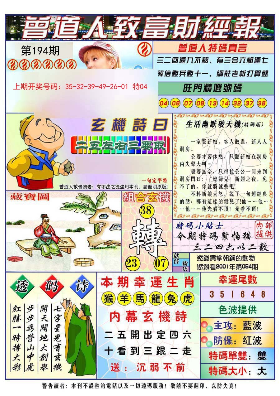 2024194期曾道人致福财经