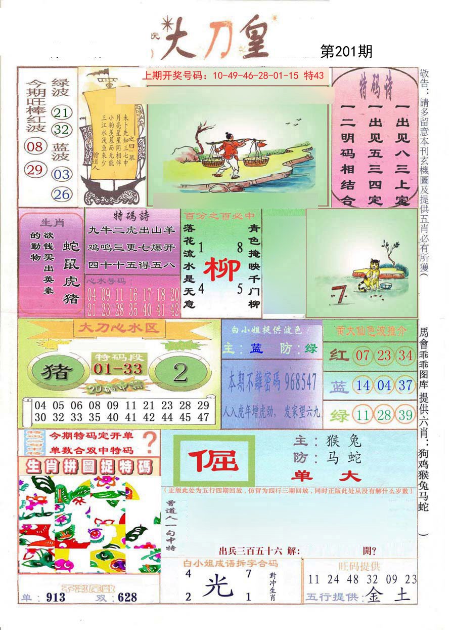 2024201期大刀皇