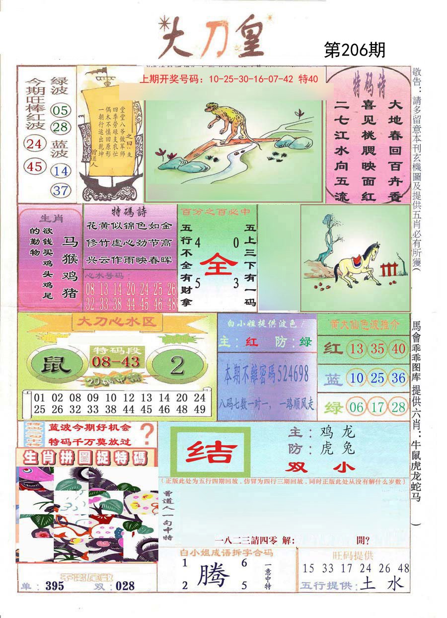 2024206期大刀皇