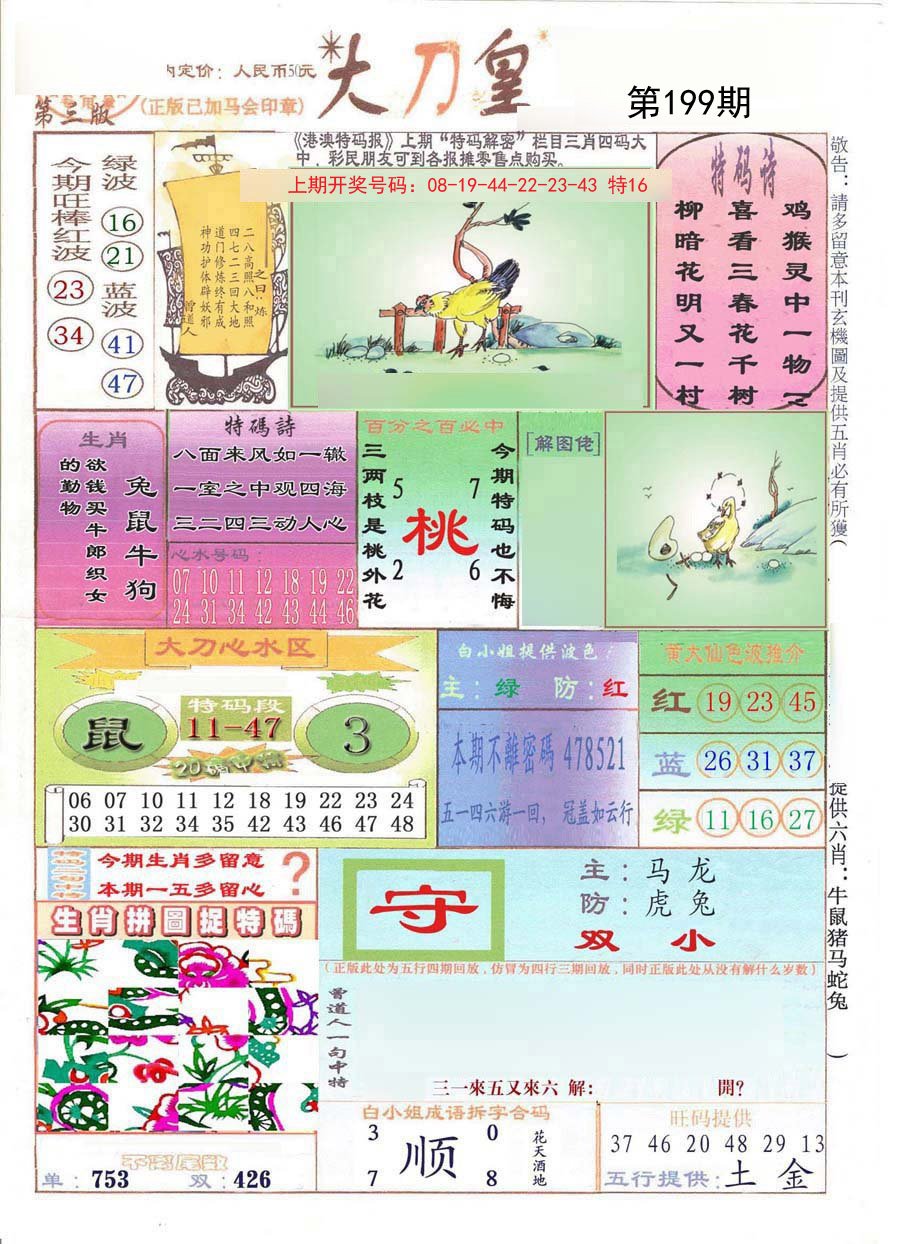 2024199期大刀皇