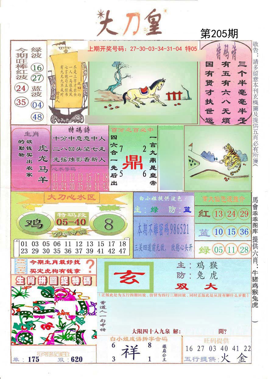 2024205期大刀皇