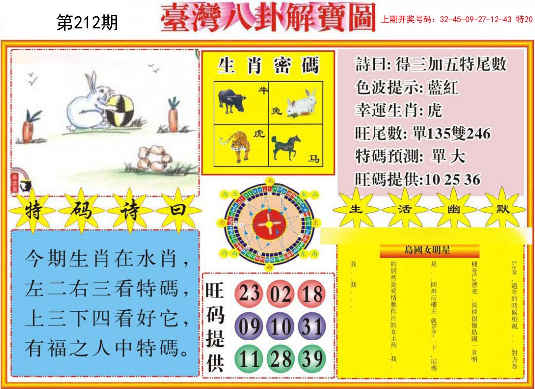 2024212期台湾八卦解宝图