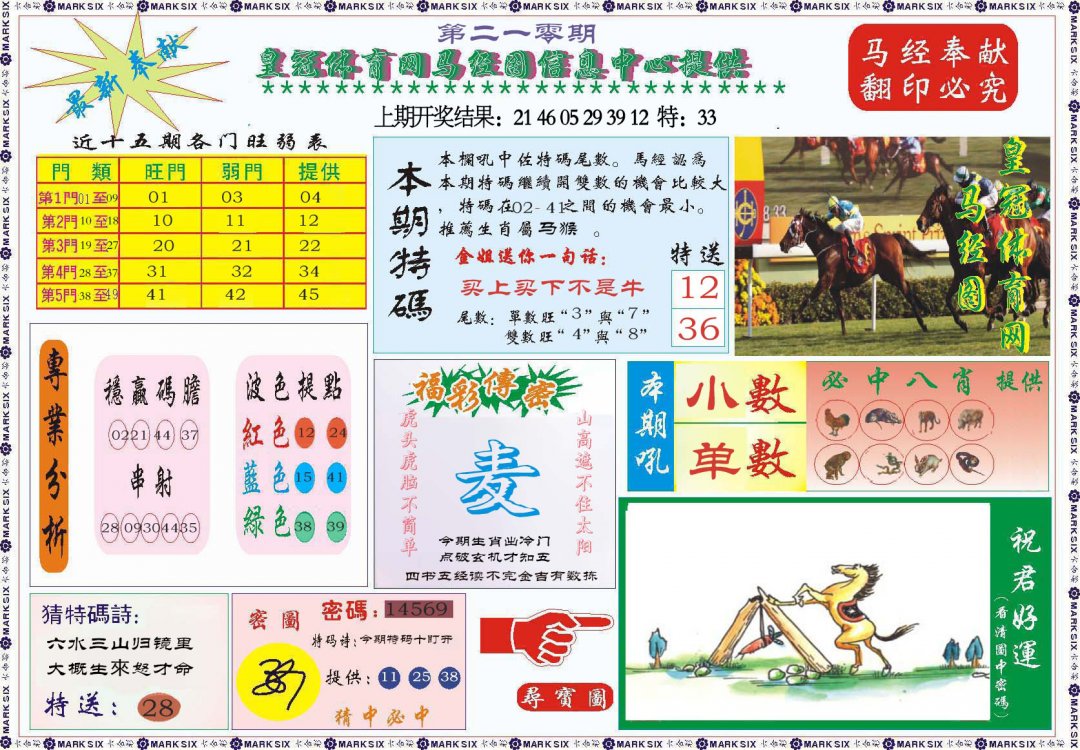 2024210期体育网马经图