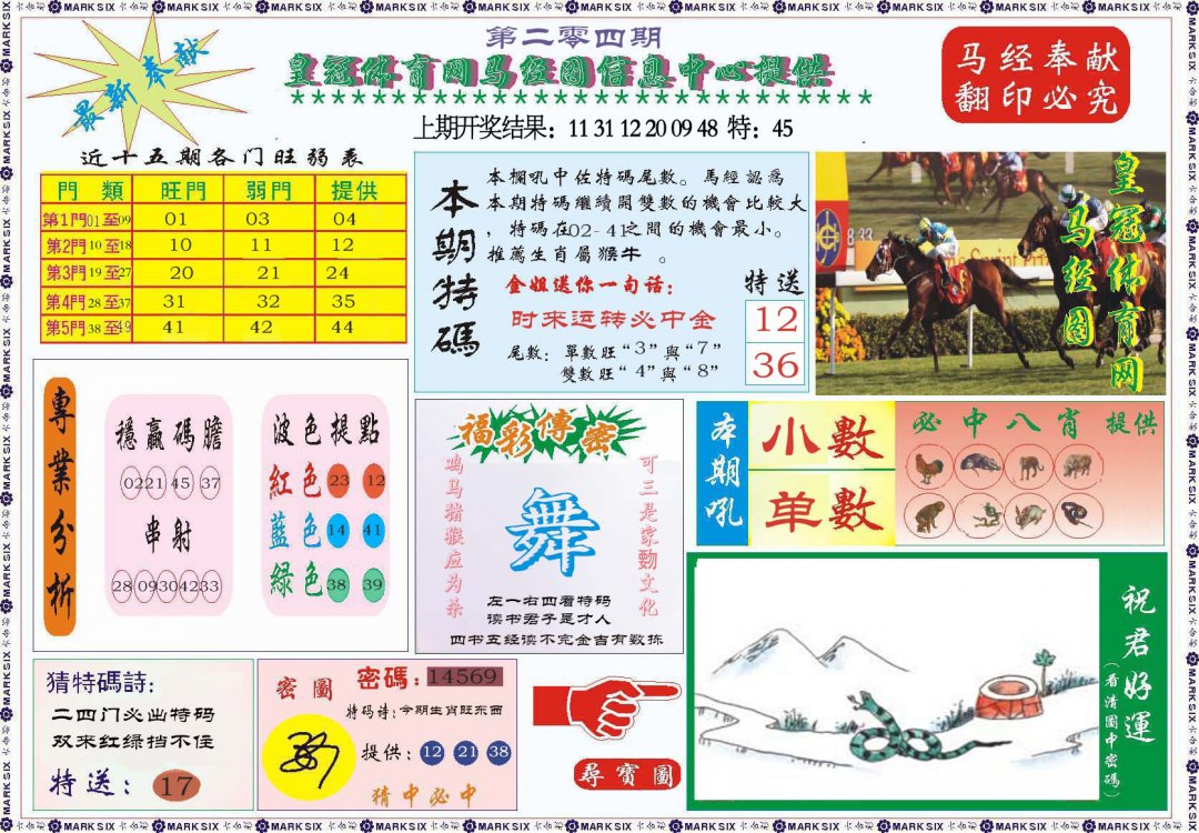 2024204期体育网马经图