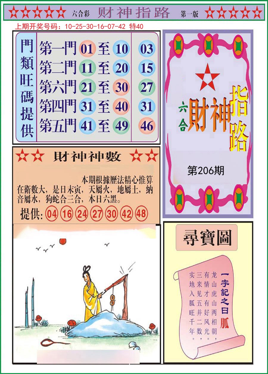 2024206期财神指路A