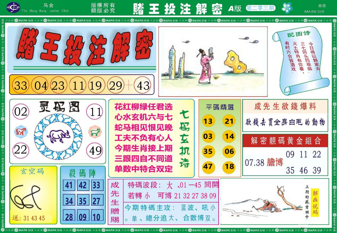 2024203期赌王投注解密