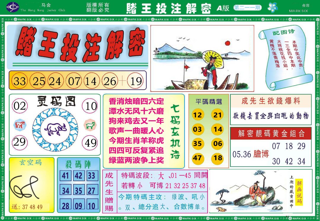 2024211期赌王投注解密