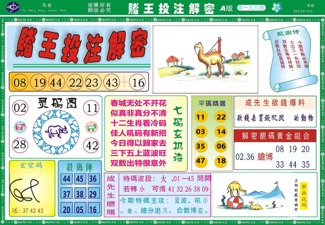 2024199期赌王投注解密