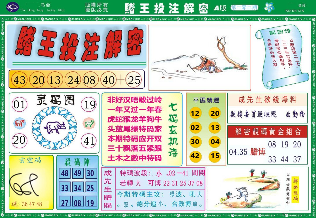 2024202期赌王投注解密