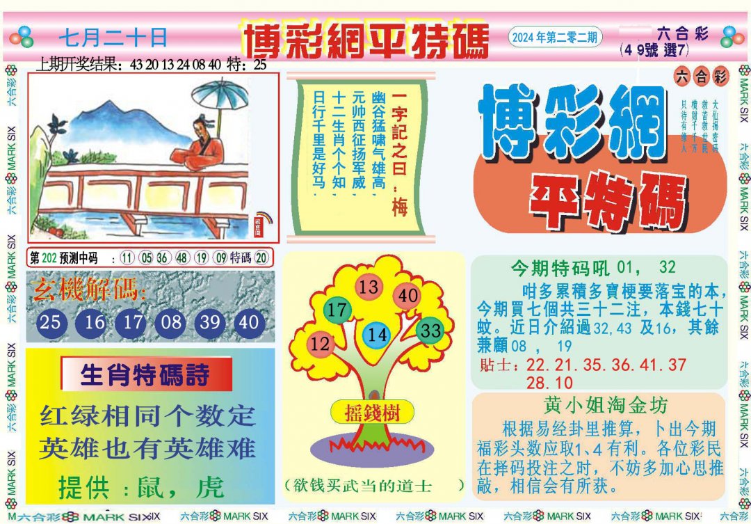 2024202期博彩网平特报